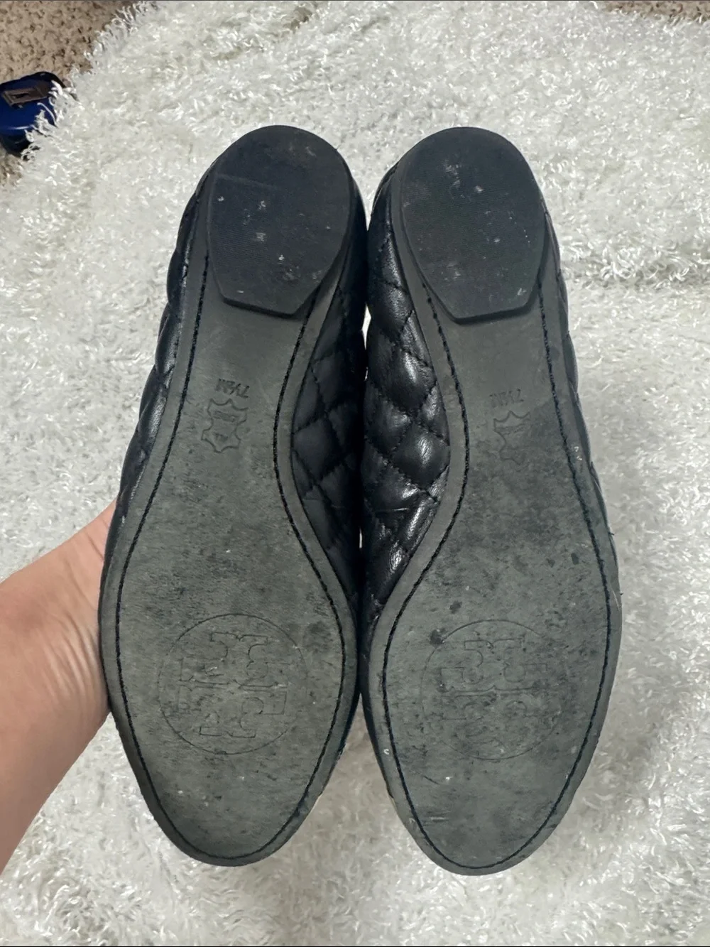 Tory Burch women’s black gold flats size 7.5